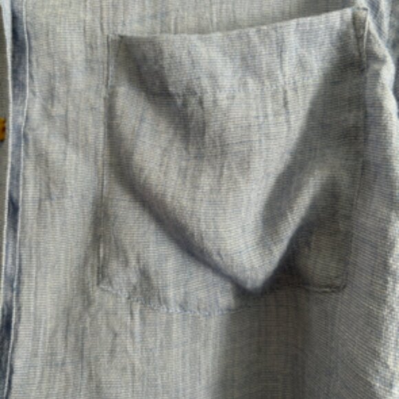 Free People Button Down Light Blue Shirt Size M - Picture 4 of 5
